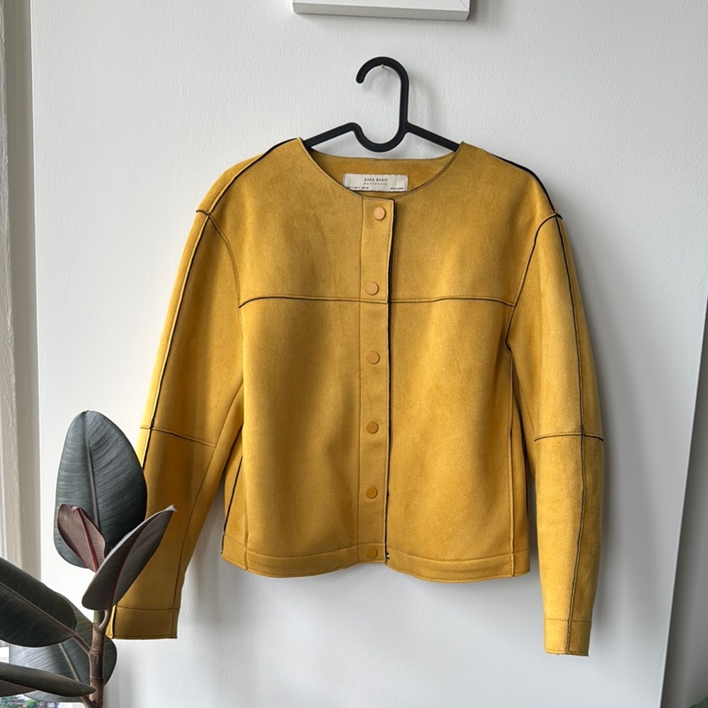 Yellow Button-Up Women's Jacket